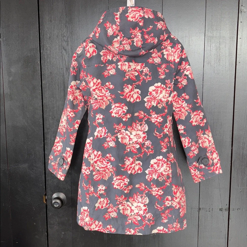 💕Boden Floral Weather Resistant Jacket. Removable Hood. Excellent Condition. M - Picture 8 of 16